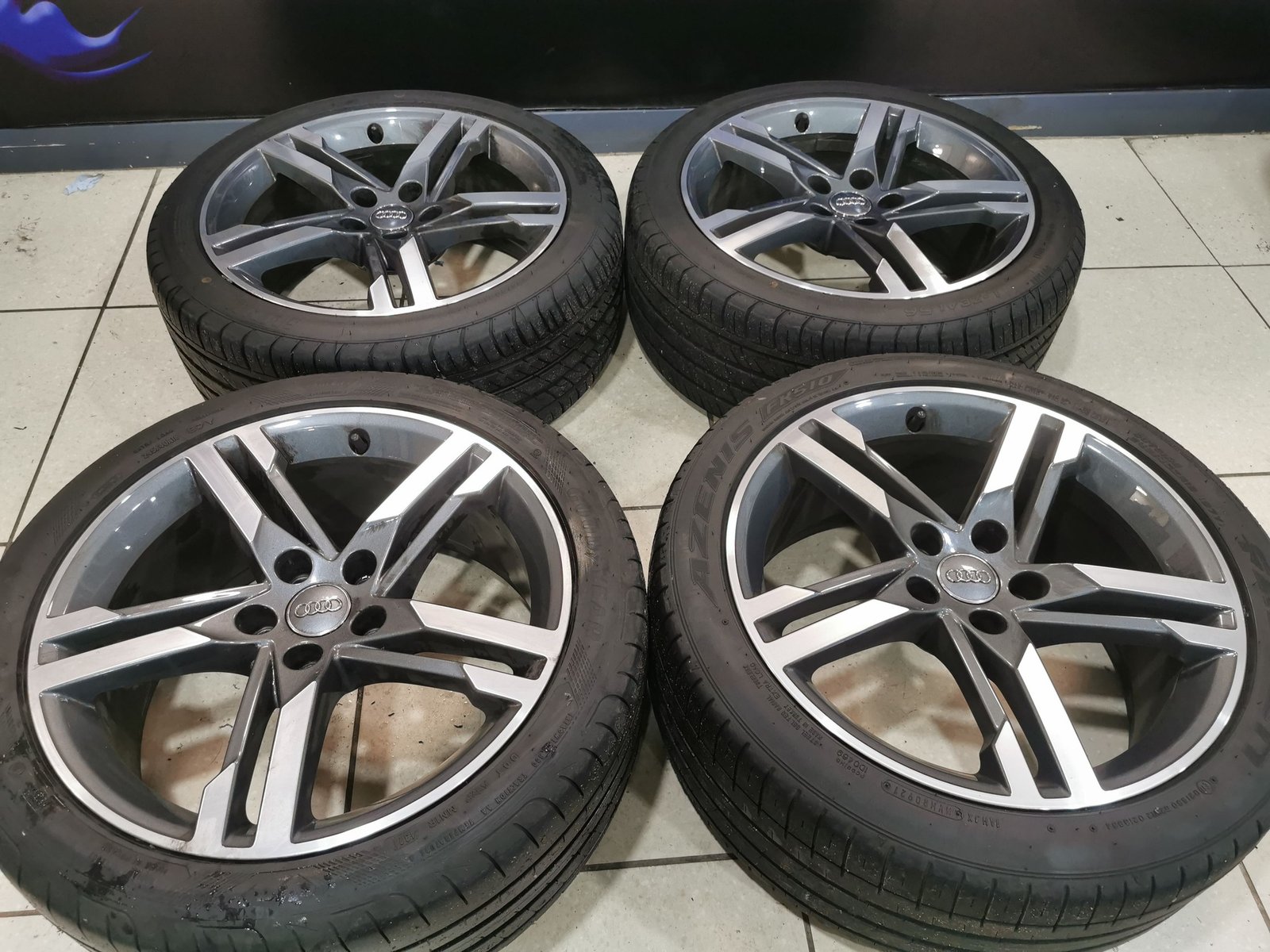 1-12-2.jpg 18" GENUINE AUDI S LINE ALLOY WHEELS / TYRES - Image 1