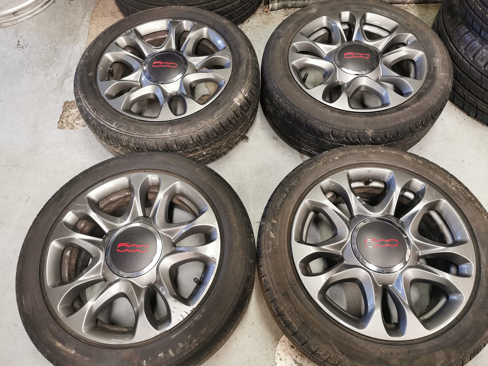 1-57.jpg 15" Fiat 500 Sport Alloy Wheels / Tyres - Image 1