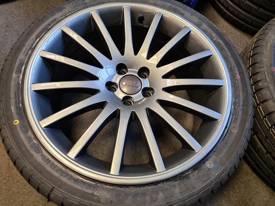 159054578_3772159082904782_4016219815884208560_n.jpg 18" AUDI TT SPORT 240 STYLE ALLOY WHEELS / NEW TYRES - Image 1