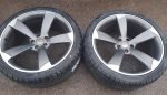 20" AUDI ROTOR STYLE ALLOY WHEELS / NEW TYRES - Image 2