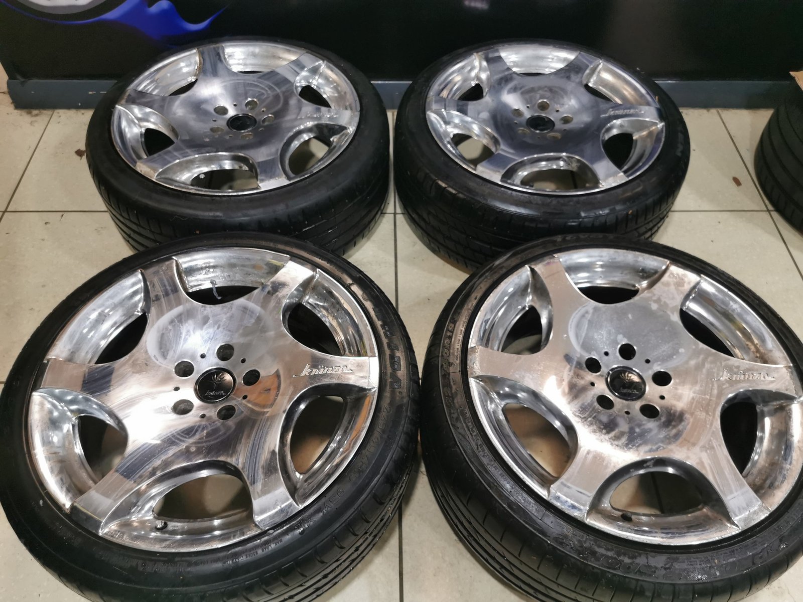 2-9.jpg 18" GENUINE WEDS KRANZE SPLIT RIM ALLOY WHEELS / TYRES - 5 X 114.3 FITMENT - Image 1