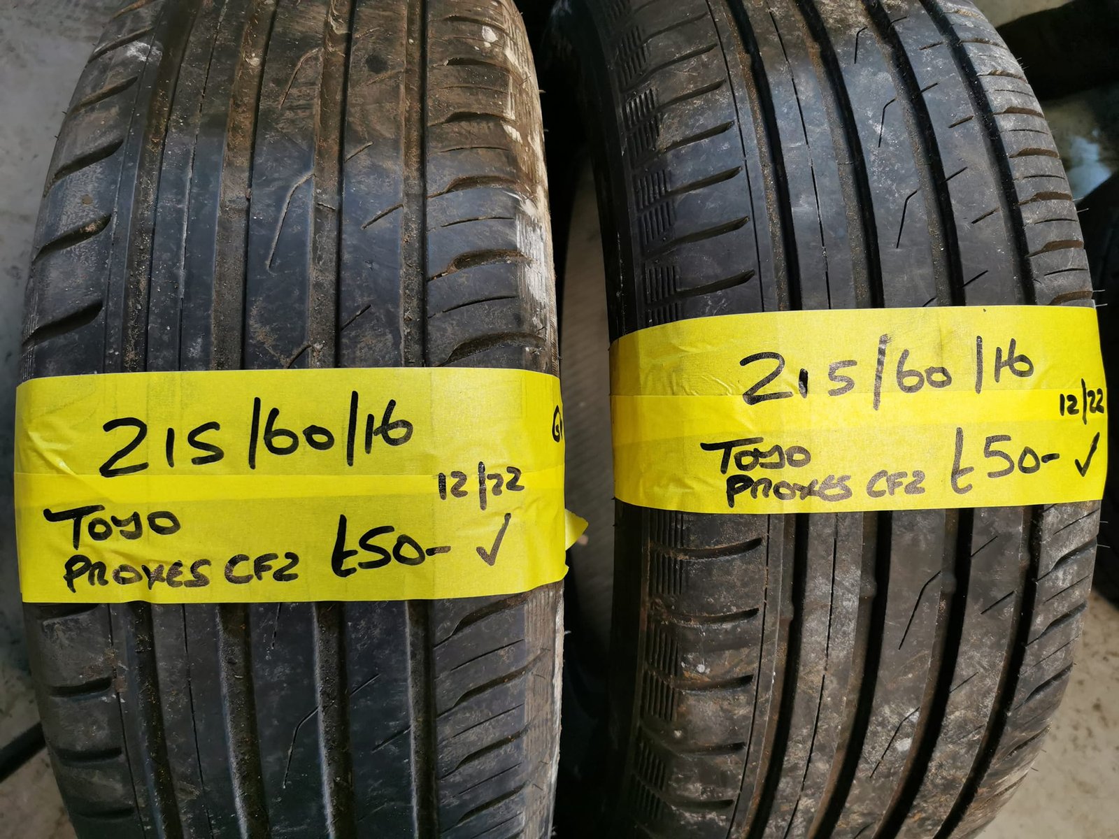 qrf 215 / 60 / 16 Toyo Proxes CF2 Tyres – Two Available - Image 1