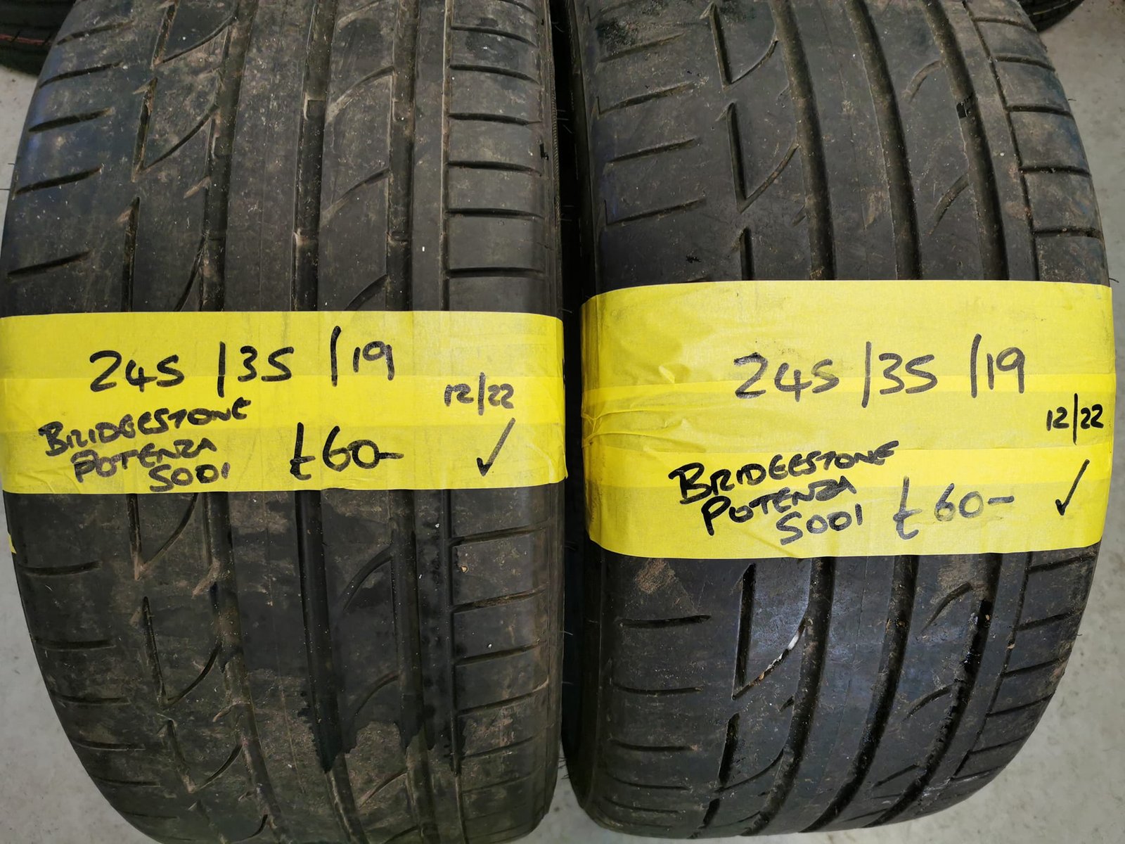 245-35-19-bridgestone-potenza-s001.jpg 245 / 35 / 19 Bridgestone Potenza S001 Tyres – Two Available - Image 1