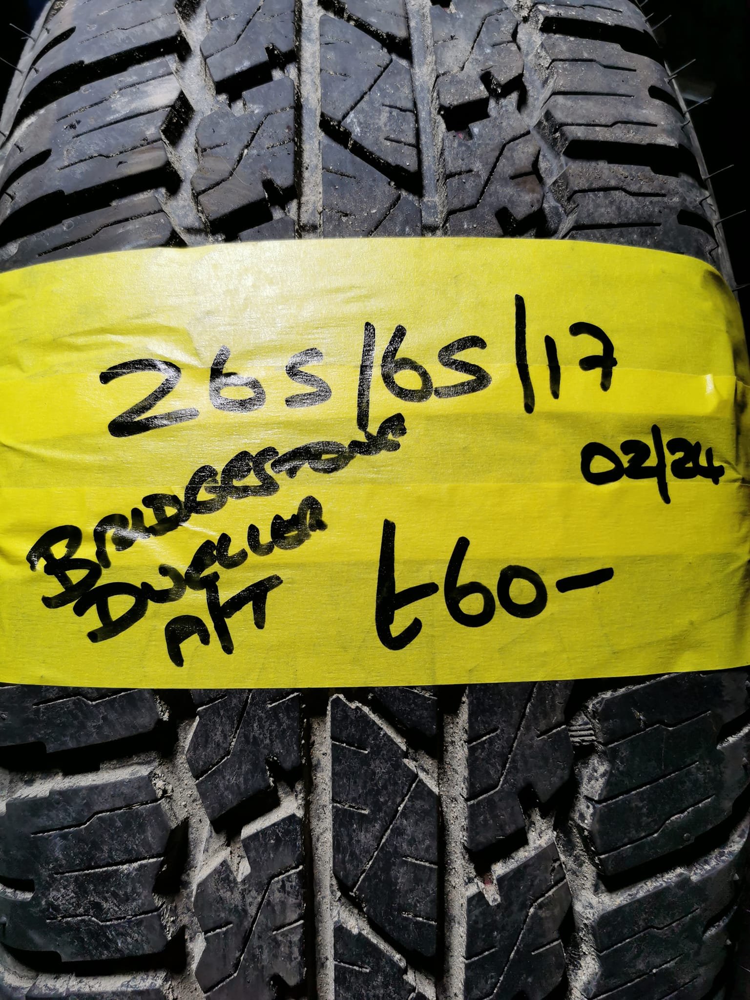 265-65-17-BRIDGESTONE-DUELLER.jpg 265 / 65 / 17 BRIDGESTONE DUELLER A/T TYRE - Image 1