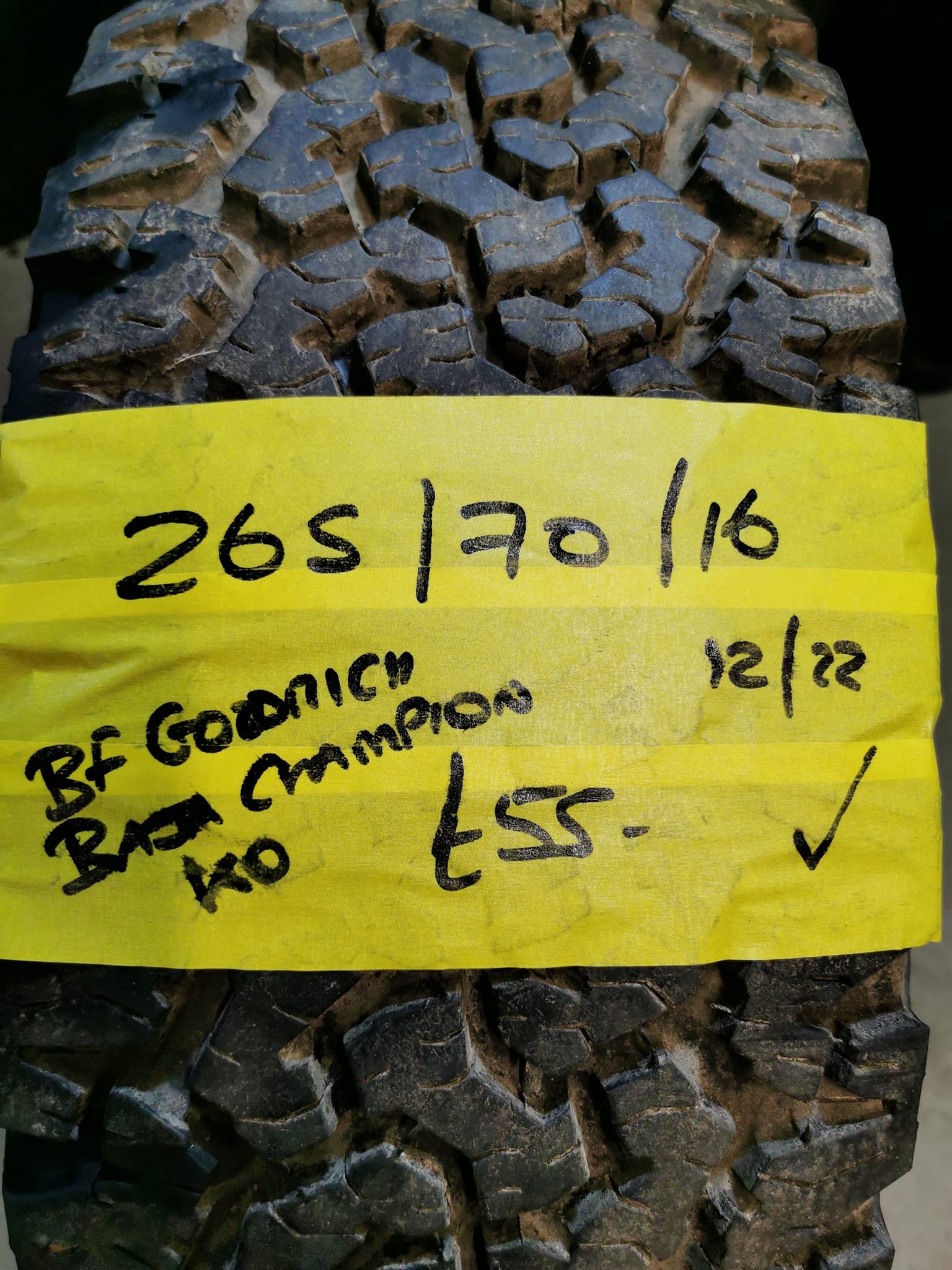 nor 265 / 70 / 16 BF Goodrich Baja Champion KO Tyre - Image 1