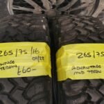 265 / 75 / 16 Advantage Mud Terrain Tyres – Two Available