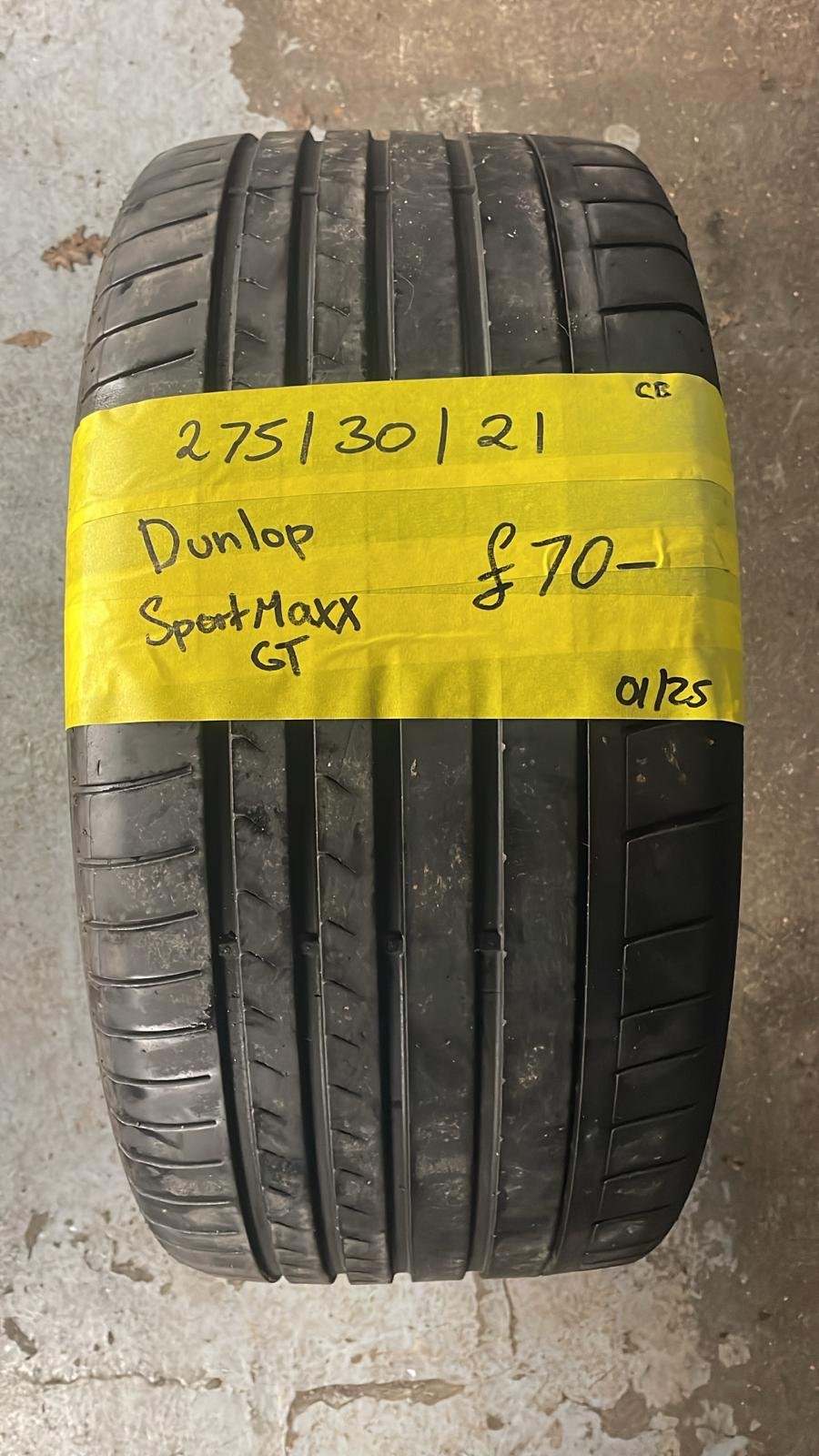 275-30-21-dunlop-sport-maxx.jpg 275 / 30 / 21 DUNLOP SPORT MAXX GT TYRE - FITTING AVAILABLE - Image 1