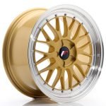 JR Wheels JR23 18x8.5 ET25-48 5H BLANK Gold w/Machined Lip