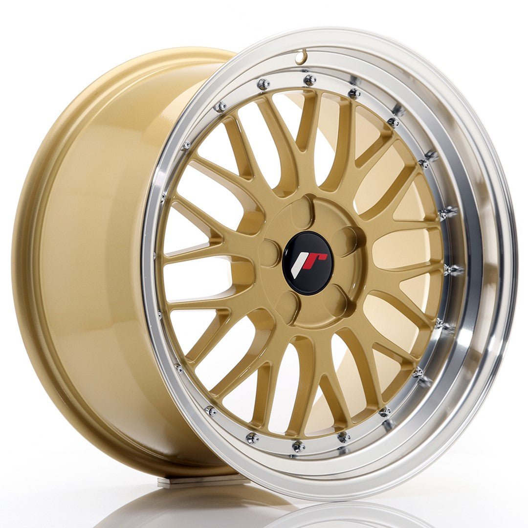 34623_0_23912.jpg JR Wheels JR23 18x9.5 ET25-48 5H BLANK Gold w/Machined Lip - Image 1