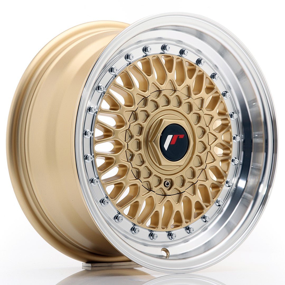 34905_0_23576.jpg JR Wheels JR9 15x7 ET20 BLANK Gold w/Machined Lip - Image 1