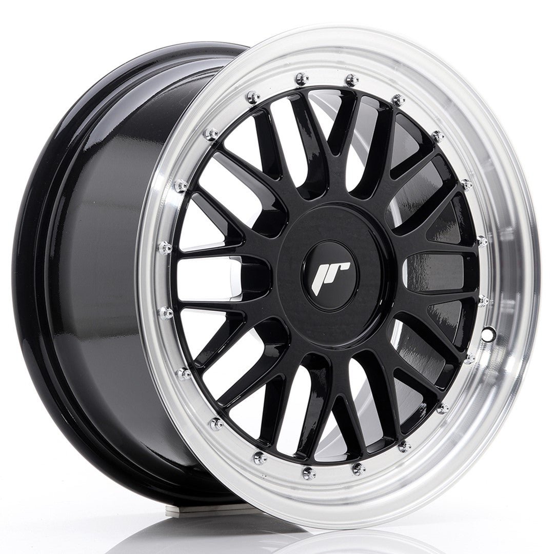 36447_0_23838.jpg JR Wheels JR23 17x8 ET20-45 BLANK Gloss Black w/Machined Lip - Image 1