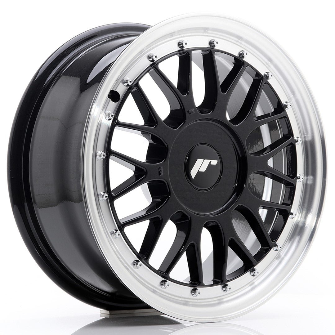 39680_0_23816.jpg JR Wheels JR23 16x7 ET20-45 BLANK Gloss Black w/Machined Lip - Image 1