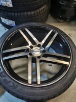 20" NEW RIVIERA TWIST ALLOY WHEELS  - VOLKSWAGEN T5 - DIAMOND CUT / BLACK FINISH - Image 6