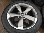 17" AUDI ROTOR STYLE ALLOY WHEELS / NEW TYRES