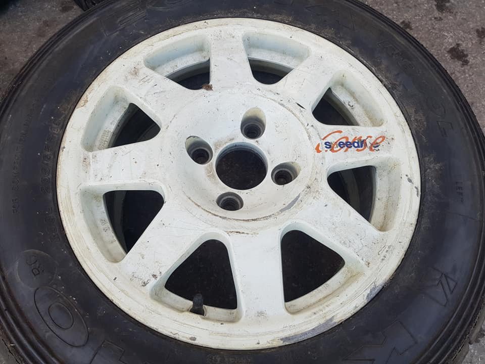 89031779_2754683874652313_7016673399866916864_n.jpg 15" SPEEDLINE CORSE WHEELS / COMPETITION TYRES - RALLYCROSS - Image 1