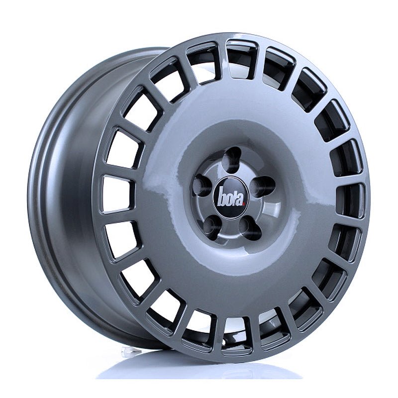 BOLA_B12_GLOSS_GUNMETAL_1985_ANGLE_8895d6e5-999a-40f4-9df2-d0bbefcf227c.jpg BOLA B12 19x8.5 ET25-45 5x98 GLOSS GUNMETAL - Image 1