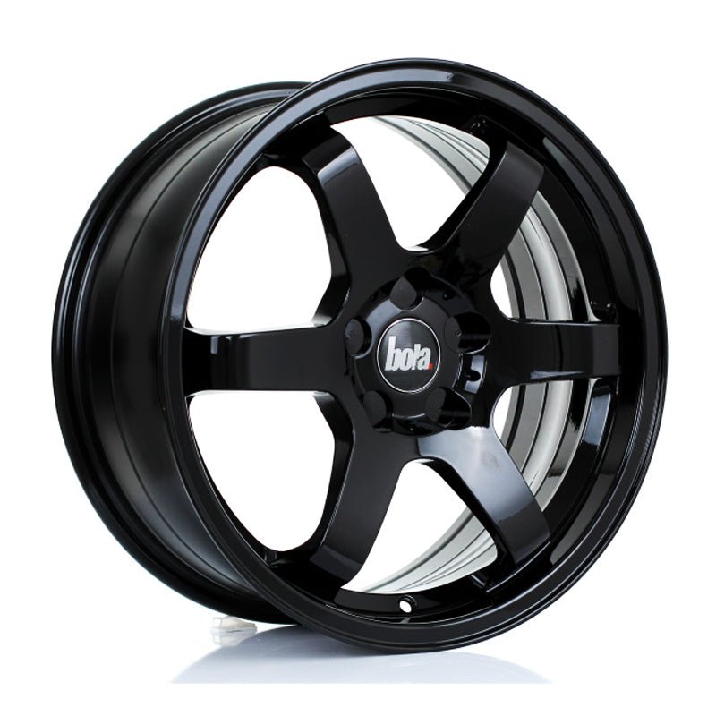 BOLA_B1R_GLOSS_BLACK_1775_5STUD_ANGLE.jpg BOLA B1R 17x7.5 ET40-45 5x105 GLOSS BLACK - Image 1