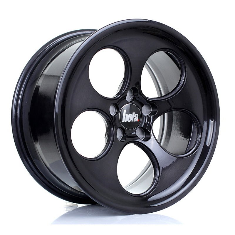 BOLA_B5_BLACK_BRUSHED_POLISHED_FACE_1895_5STUD_ANGLE_9a400947-6838-4a3f-ba1e-ce00d0e93241.jpg BOLA B5 18x9.5 ET40-45 5x130 BLACK BRUSHED POLISHED FACE - Image 1
