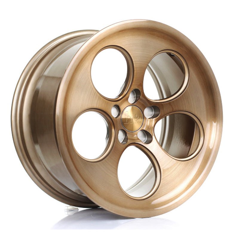 BOLA_B5_BRONZE_BRUSHED_POLISHED_FACE_1895_5STUD_ANGLE_f5af9c47-9548-47e3-bb28-27c1c18c497a.jpg BOLA B5 18x9.5 ET40-45 5x98 BRONZE BRUSHED POLISHED FACE - Image 1
