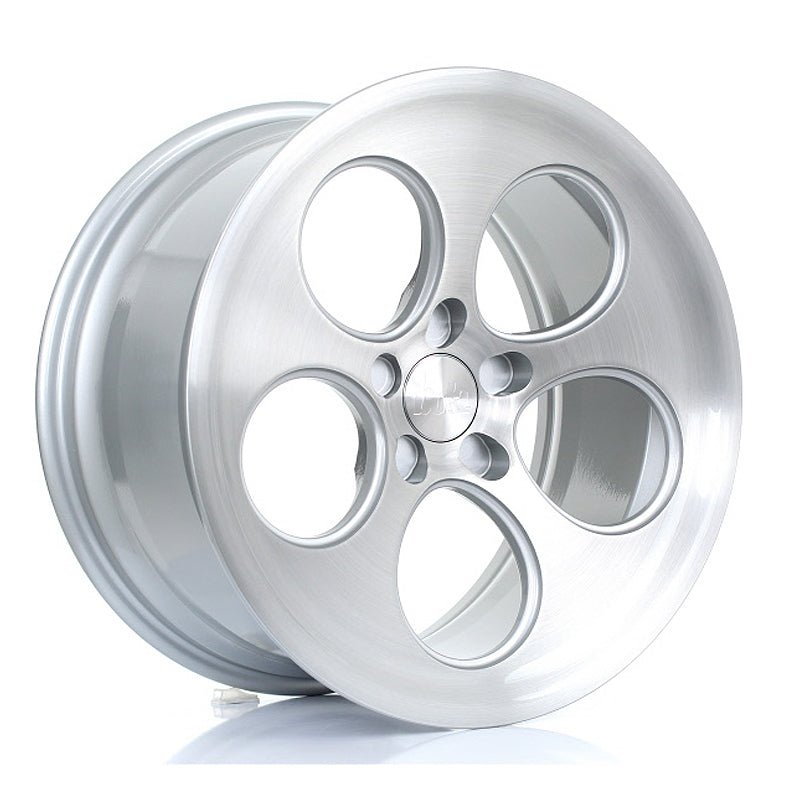 BOLA_B5_SILVER_BRUSHED_POLISHED_FACE_1895_5STUD_ANGLE_2488f83f-6f1c-4b60-bf78-ff2d48e9fbae.jpg BOLA B5 18x9.5 ET40-45 5x130 SILVER BRUSHED POLISHED FACE - Image 1