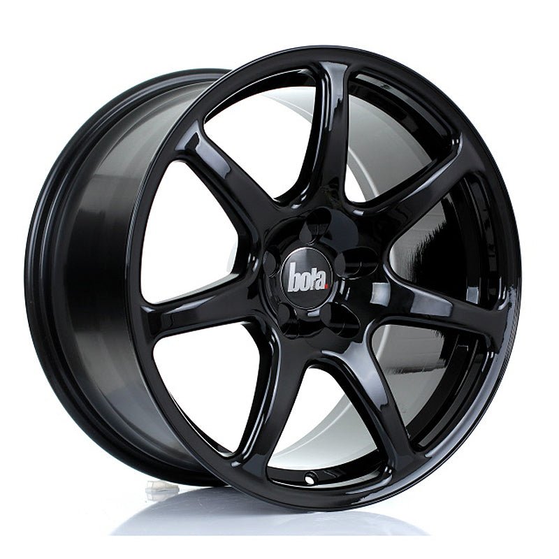 BOLA_B7_GLOSS_BLACK_1895_ANGLE_208def7d-c51d-42ad-9154-361c964ec482.jpg BOLA B7 18x9.5 ET43-45 5x100 GLOSS BLACK - Image 1