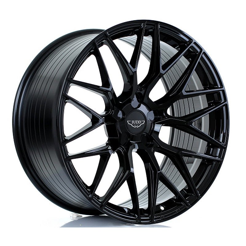 JUDD_MODEL_ONE_GLOSS_BLACK_2010_ANGLE_cc713e72-5346-4d20-887a-a8a209754985.jpg JUDD MODEL ONE 20x10 ET23-45 5x112 GLOSS BLACK - Image 1