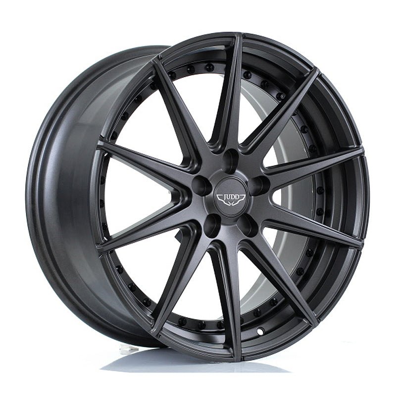 JUDD_T311_MATT_GUNMETAL_2090_ANGLE_3d42242f-8018-4add-a056-9dd4811e35db.jpg JUDD T311 20x9 ET20-45 5x120 SATIN GUNMETAL - Image 1