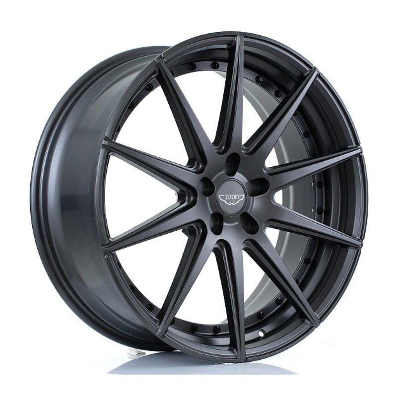 JUDD_T311_MATT_GUNMETAL_2290_ANGLE_e99f4674-c6a2-4270-b2e1-58a9a589db76.jpg JUDD T311 22x9 ET20-45 5x115 SATIN GUNMETAL - Image 1