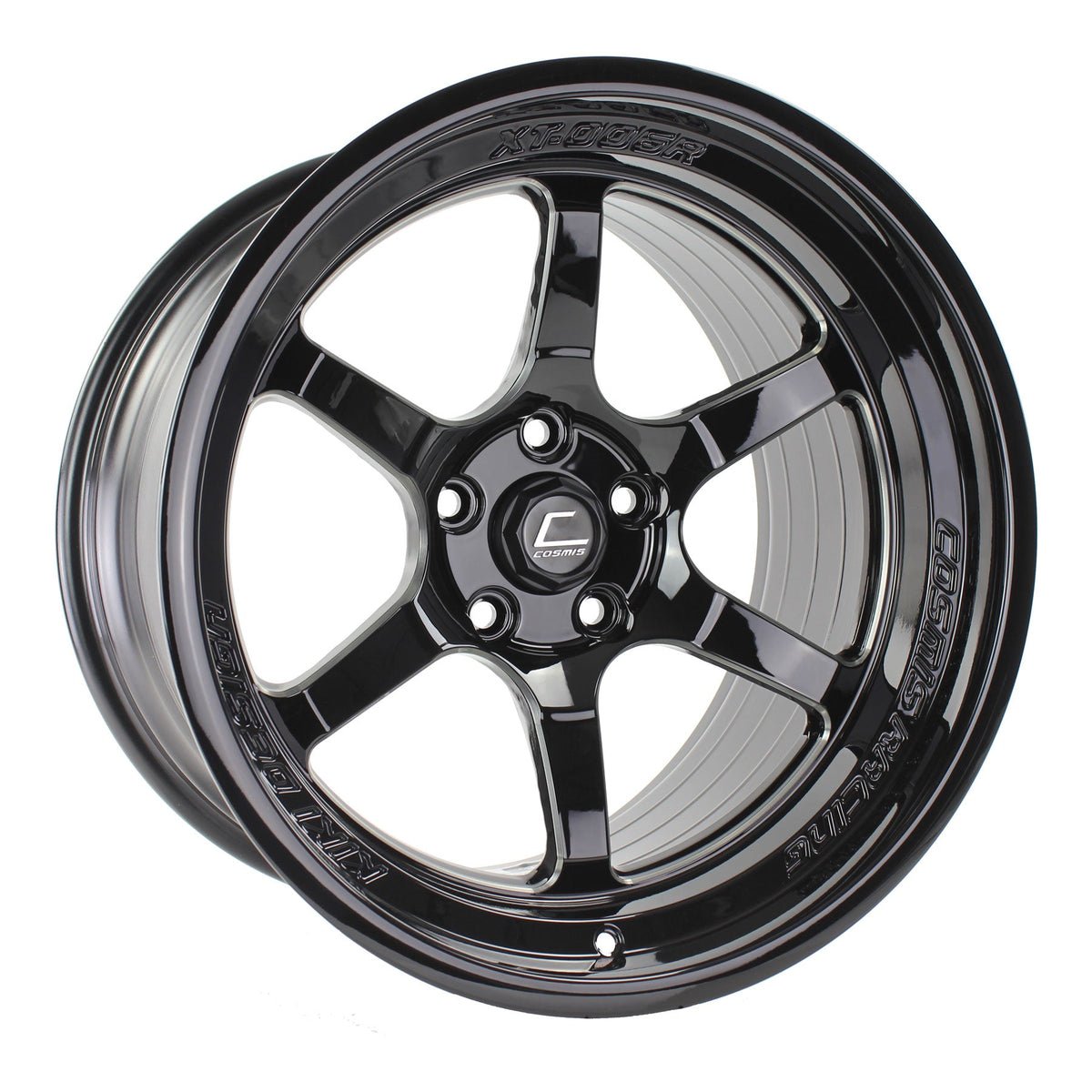 XT006R-1811-8-5x114-1.jpg Cosmis XT-006R 18x11 ET8 5x114.3 Black w/Machined Spokes - Image 1