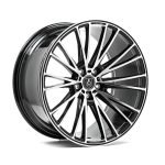 AXE CF2 22x10.5 ET38 5x120 GLOSS BLACK & POLISHED