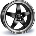 Dare F7 18x8 ET35 5x100 Satin Black Polished Lip