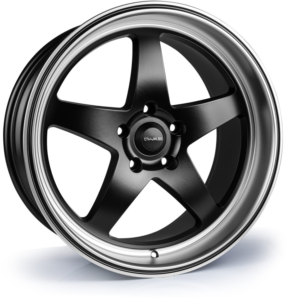 dare-f7-satin-black-polished-lip_a8454961-f49f-4c49-a505-8cfa858b6826.jpg Dare F7 18x8 5x120 ET35 Satin Black Polished Lip - Image 1
