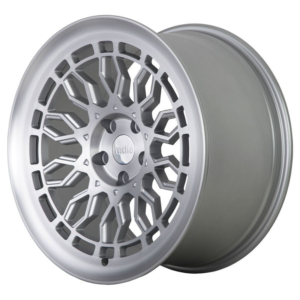 r8a10-silver-3.jpg Radi8 r8a10 18x9.5 ET42 5x112 Matt Silver Machined Face - Image 1