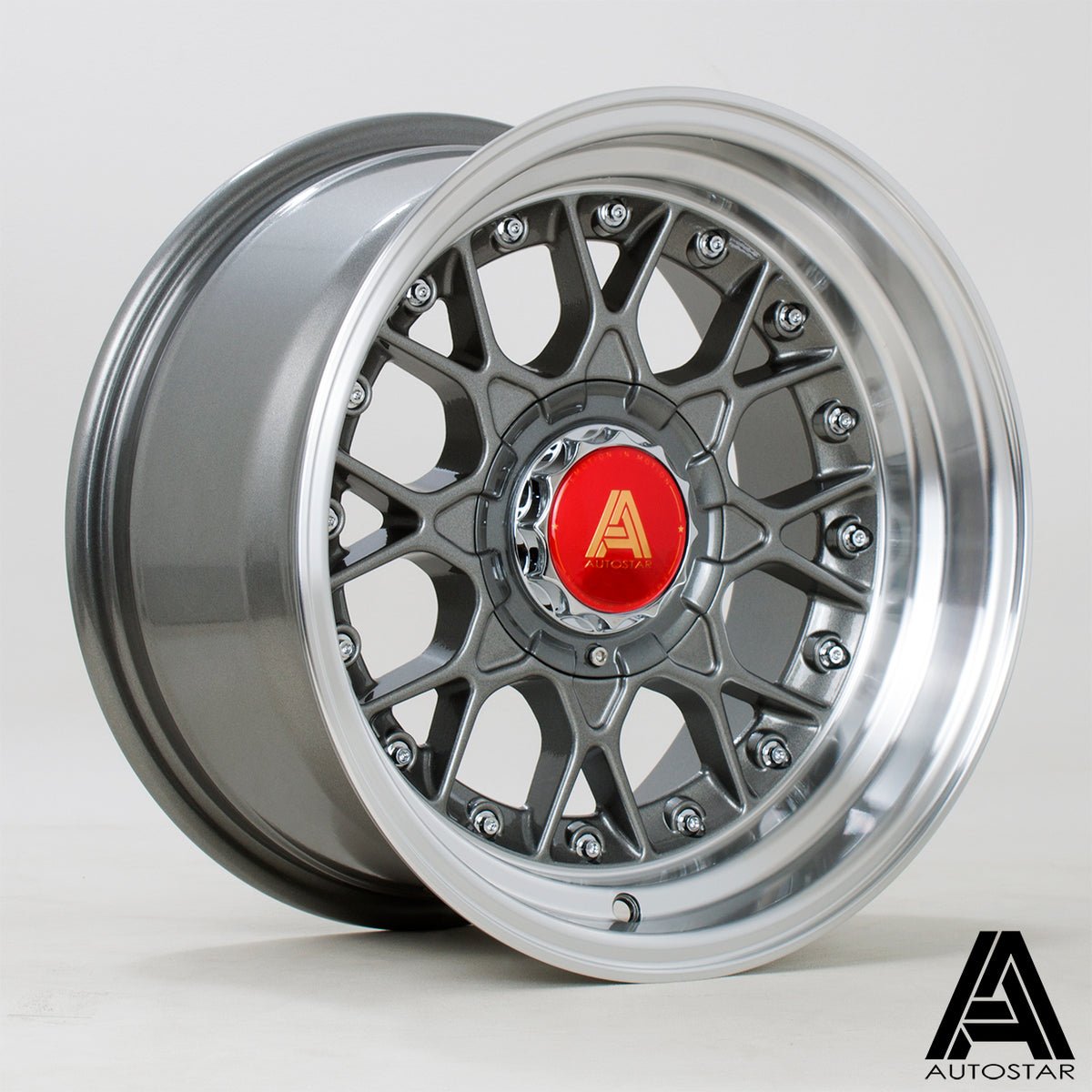 sprint158rlgunmetal.jpg Autostar Sprint 15x8 ET0 4x100, 4x114.3 RLGunmetal - Image 1
