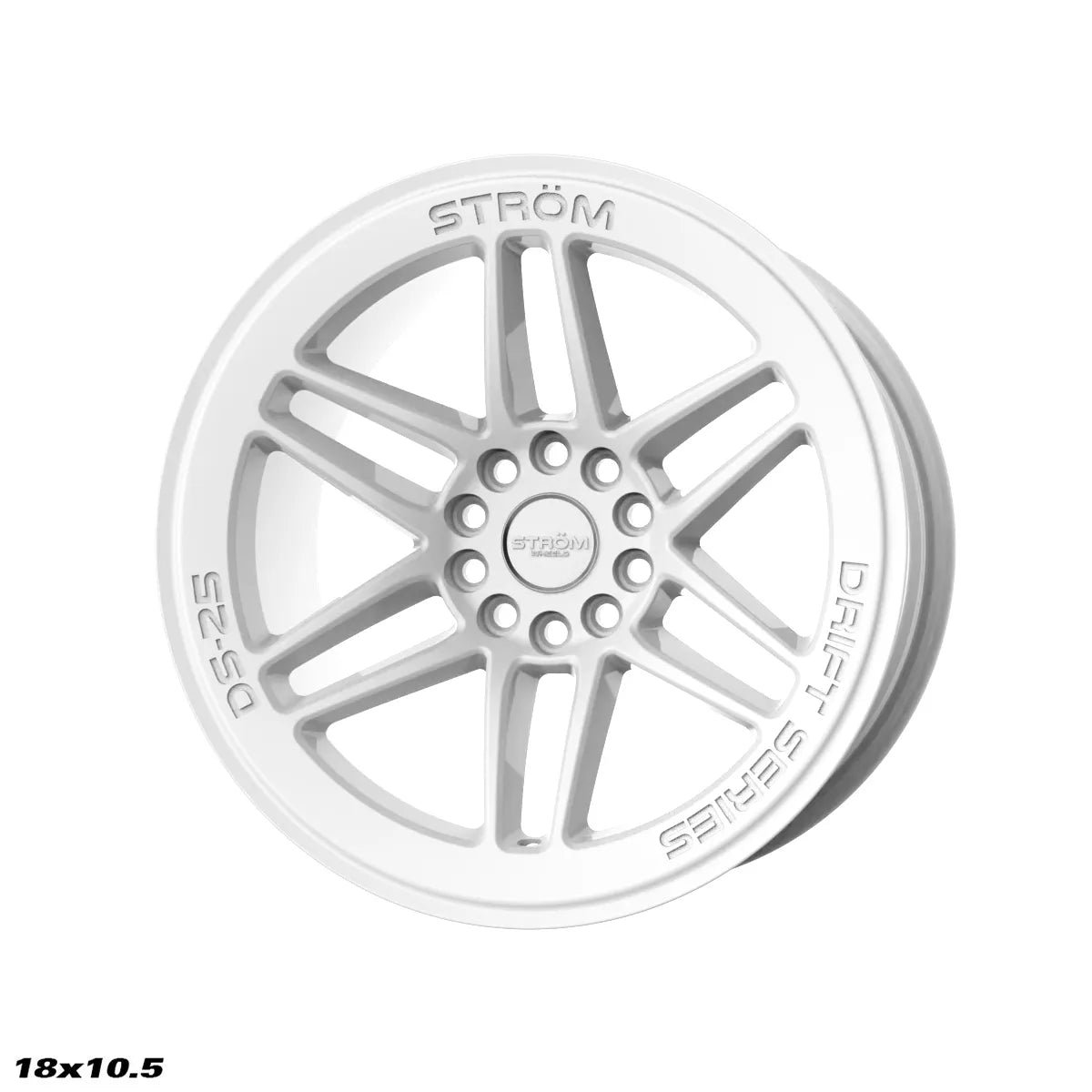 18x10.5-white-3.jpg STROM DS-25 18x10.5 ET30 10x114.3/120 Gloss White - Image 1