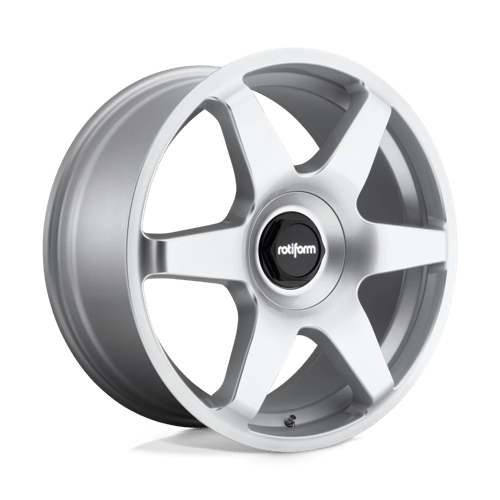 SIX-R114-19X8-5-SILVER-A1-png_77497b6f-9bac-4c53-bf7d-eccc4d81ea46.png Rotiform SIX 19x8.5 ET45 5x114.3, 5x112 GLOSS SILVER - Image 1