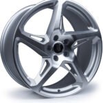 River R4 18x8 ET35 5x100 Matt Silver / Polished Face