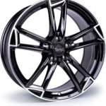 Targa TG3 18x8 ET42 5x112 Gloss Black / Polished Lip
