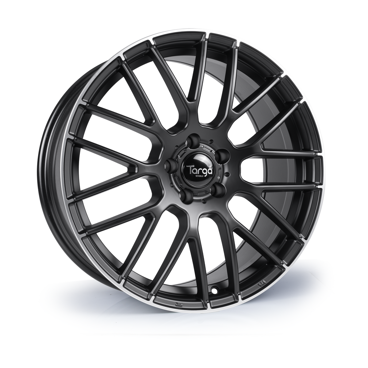 tg2-matt-black_30e53652-3340-45b3-a92c-1f94ac1f810c.png Targa TG2 19x8.5 ET42 5x120 Matt Black / Polished Lip Tip - Image 1