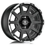 Sparco DAKAR 18x8.5 ET42 5x120 MATT BLACK LIP POLISHED+RIVETS