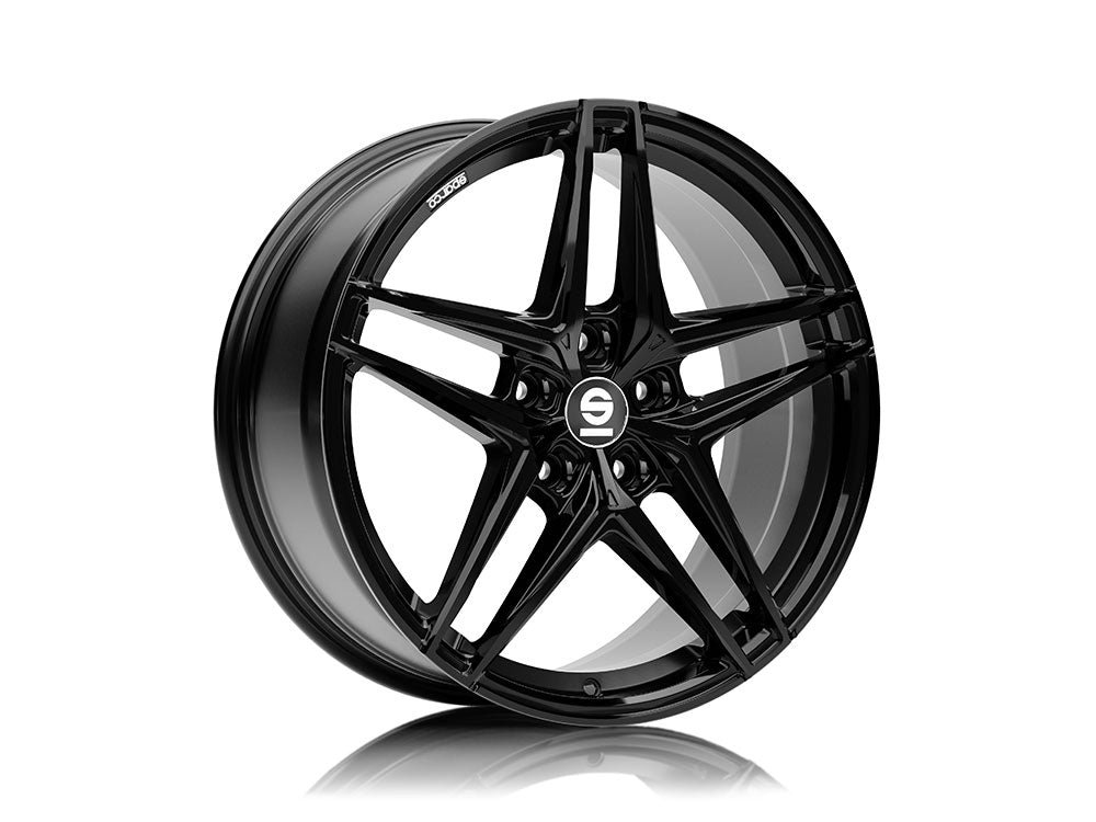 threesixty_03_d83d782c-ebd5-4dfa-a1ce-b434a831462a.jpg Sparco RECORD 19x8 ET49 5x112 GLOSS BLACK - Image 1