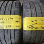 275 / 40 / 18  BRIDGESTONE TURANZA ER300 RUN FLAT TYRES - TWO AVAILABLE