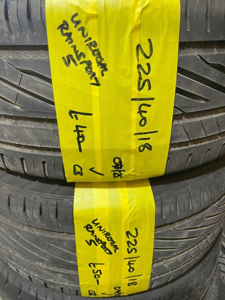 225 / 40 / 18 UNIROYAL RAINSPORT 5 TYRES - TWO AVAILABLE