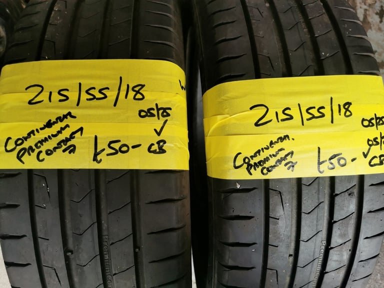 215 / 55 / 18 CONTINENTAL PREMIUM CONTACT 7 TYRES - TWO AVAILABLE