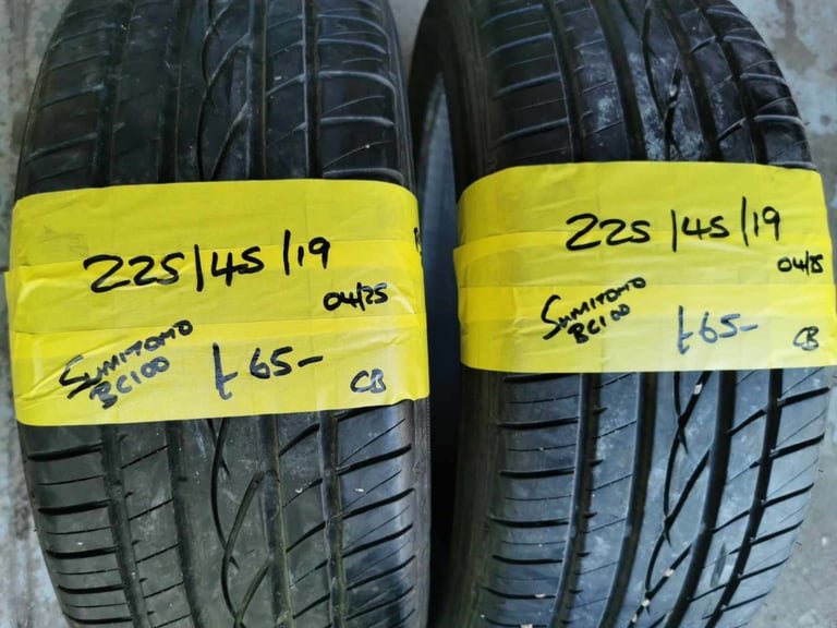 225 / 45 / 19 SUMITOMO BC100 TYRES - TWO AVAILABLE