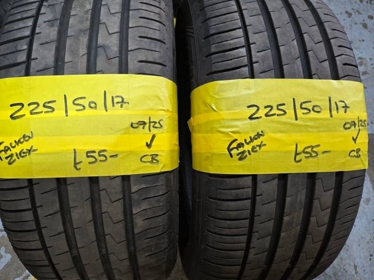 225 / 50 / 17 FALKEN ZIEX TYRES - TWO AVAILABLE