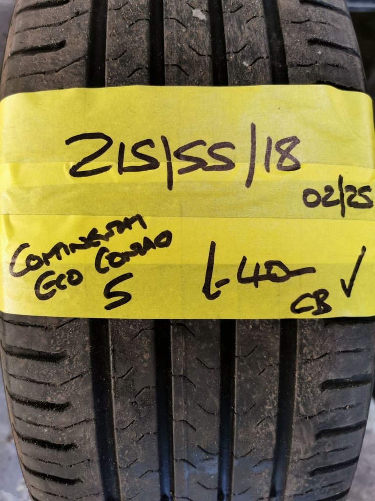 215 / 55 / 18 CONTINENTAL ECO CONTACT 5 TYRE - FITTING AVAILABLE