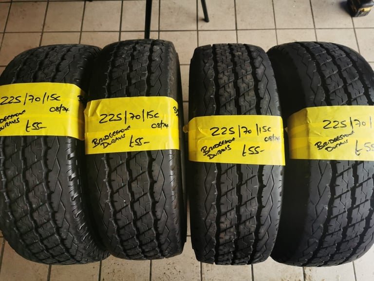 225 / 70 / 15C BRIDGESTONE DURAVIS TYRES - FOUR AVAILABLE