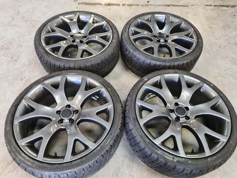 19" TIGER CLAW STYLE ALLOY WHEELS / NEW TYRES - 5 X 100 FITMENT