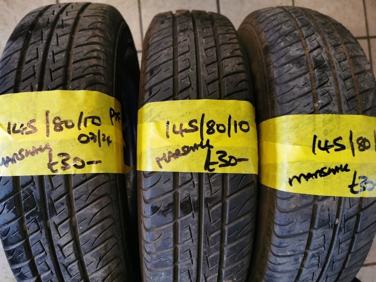 145 / 80 / 10 MARSHALL TYRES - THREE AVAILABLE